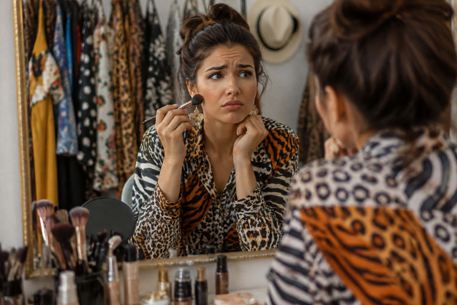 6 Beauty Mistakes That Clash With Patterned Clothes