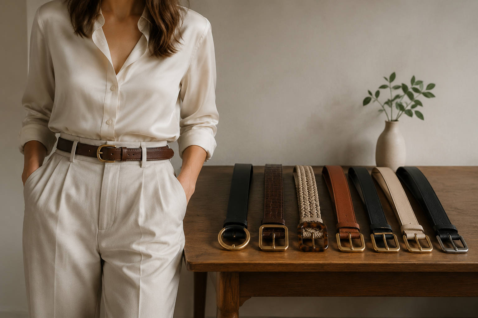 7 Belts That Actually Work With High-Waisted Trousers