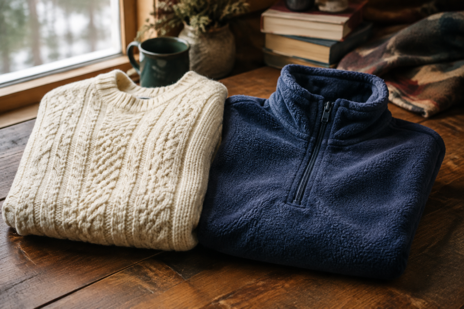 Cotton Sweater vs Fleece for Mild Winter Days