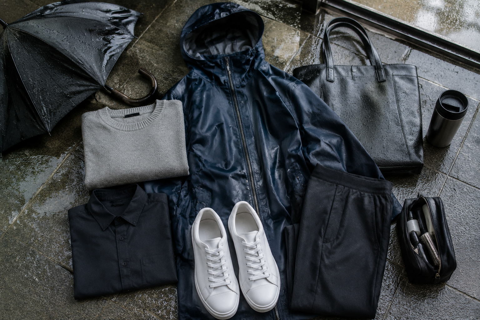 How to Build a Rainy-Season Capsule for City Commuting