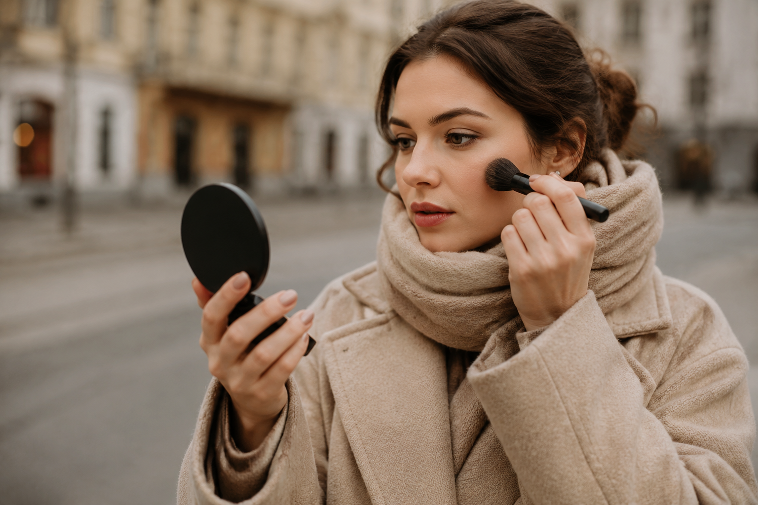 How to Keep Makeup Intact Under Wool Coats and Scarves