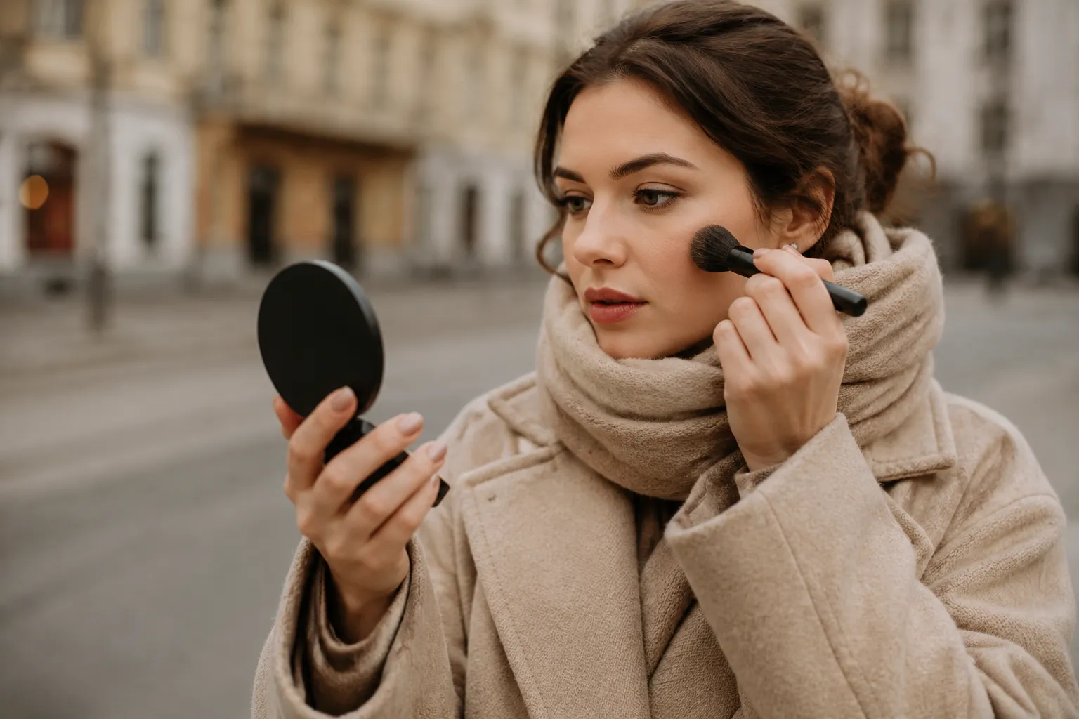 How to Keep Makeup Intact Under Wool Coats and Scarves