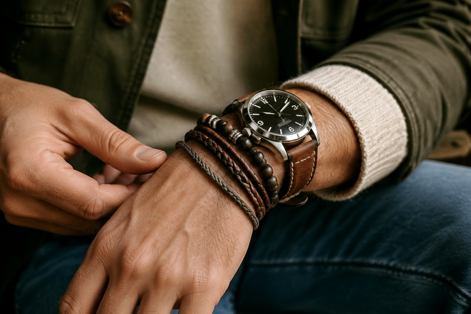 How to Layer Bracelets With Watch Straps Comfortably