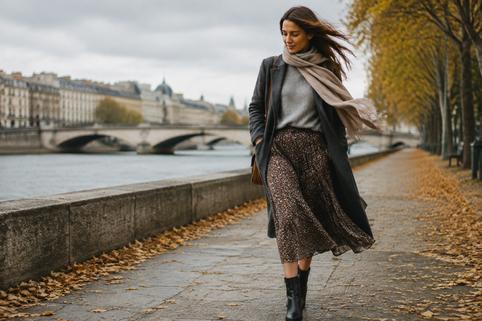 How to Style Midi Skirts for Windy Fall Days