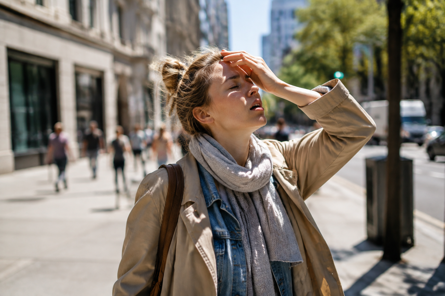 Spring Layering Mistakes That Make You Overheat by Noon