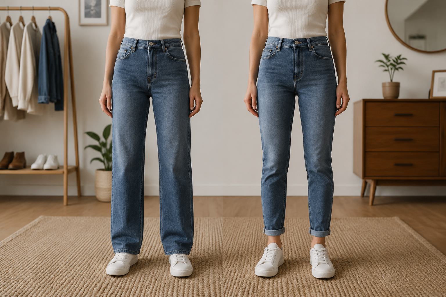 Straight Jeans vs Tapered Jeans: What Works Better for Shorter Frames